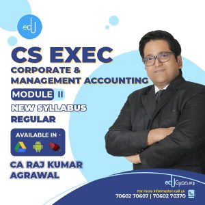 CS Executive Corporate & Mgt. Accounting By CA Raj K Agrawal