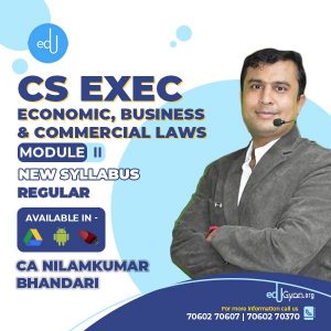 CS Executive Economic, Business & Commercial Laws By CA Nilamkumar
