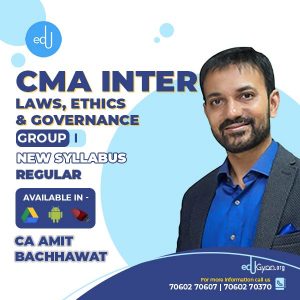CMA Inter Laws, Ethics & Governance By CA Amit Bachhawat