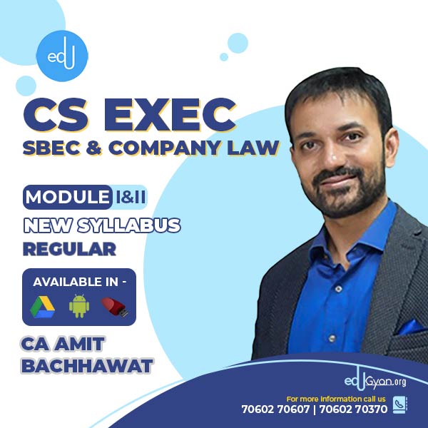 CS Executive SBEC & Company Law Combo By CA Amit Bachhawat