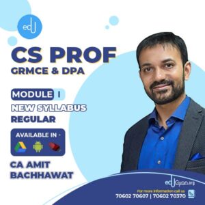 CS Professional Module- I (GRMCE & DPA) Combo By CA Amit Bachhawat