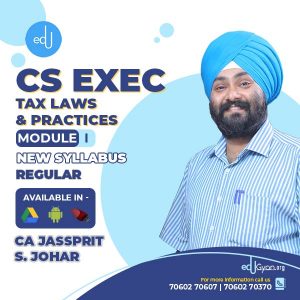CS Executive Tax Laws & Practices By CA Jassprit S Johar