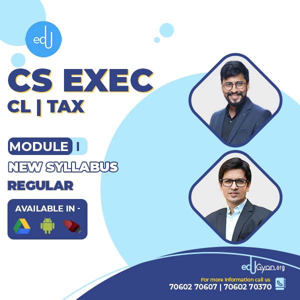 CS Executive Combo - (CL + TAX) By CA CS Shubham Shukhlecha & Prof. Saleem Quraishee
