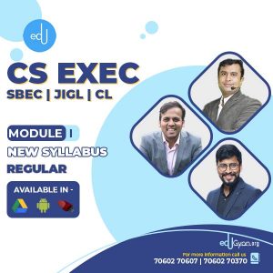 CS Executive Combo - (SBEC + JIGL + CL ) By CA CS Shubham Shukhlecha & CA CS Nilamkumar Bhandari & CA Mayur Agarwal