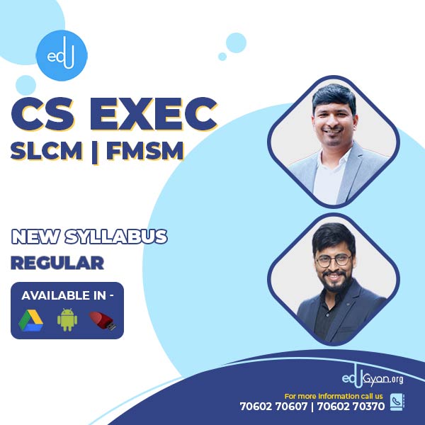 CS Executive Combo - (SLCM + FMSM ) By Prof Raj Awate & CA CS Shubham Shukhlecha