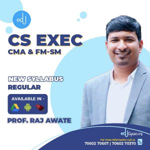 CS Executive CMA & FM-SM Combo By Prof Raj Awate