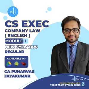 CS Executive Company Law Fast Track By CA Punarvas Jayakumar (English)