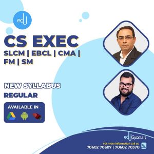 CS Executive SLCM & EBCL & CMA FM & SM Combo By CS Sanjeev Sapra & CA Amit Talda