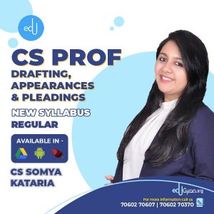 CS Professional Drafting, Appearances & Pleadings By CS Somya Kataria