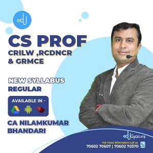 CS Professional CRILW & RCDNCR & GRMCE Combo By CA CS Nilamkumar Bhandari