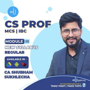CS Professional MCS & IBC Combo By CA CS Shubham Shukhlecha