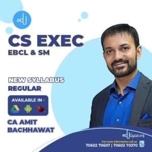 CS Executive EBCL & SM Combo By CA Amit Bachhawat