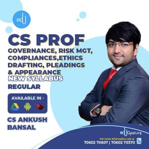 CS Professional Governance, Risk Mgt, Compliances & Ethics + Drafting, Pleadings & Appearances Combo By CS Ankush Bansal