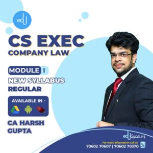 CS Executive Company Law By CA Harsh Gupta