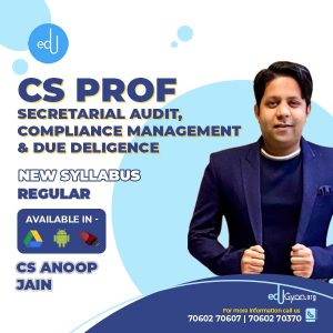 CS Professional Secretarial Audit, Compliance Management & Due Diligence By CS Anoop Jain