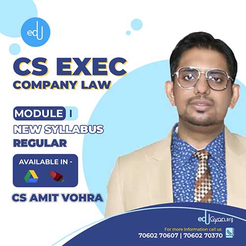 CS Executive Company Law By CS Amit Vohra