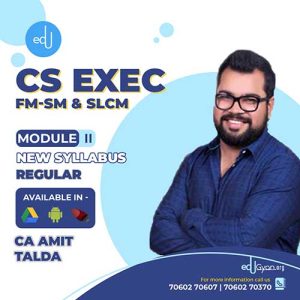 CS Executive FM-SM & SLCM Combo By CA Amit Talda
