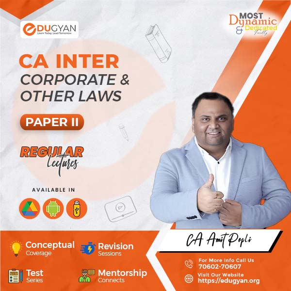 CA Inter Corporate Other Laws By CA Amit Popli (New Syllabus)