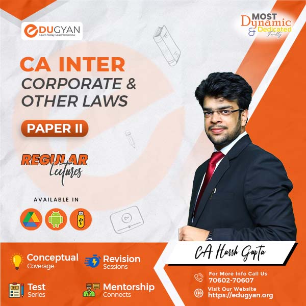 CA Inter Corporate & Others Laws By CA Harsh Gupta (New Syllabus)