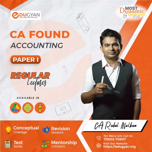 CA Foundation Principles & Practice of Accounting By CA Rahul Malkan (New Syllabus)