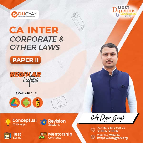 CA Inter Corporate Other Law By CA Rajiv Singh (New Syllabus)