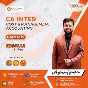 CA Inter Cost & Management Accounting By CIMA Siddhant Sonthalia (New Syllabus)