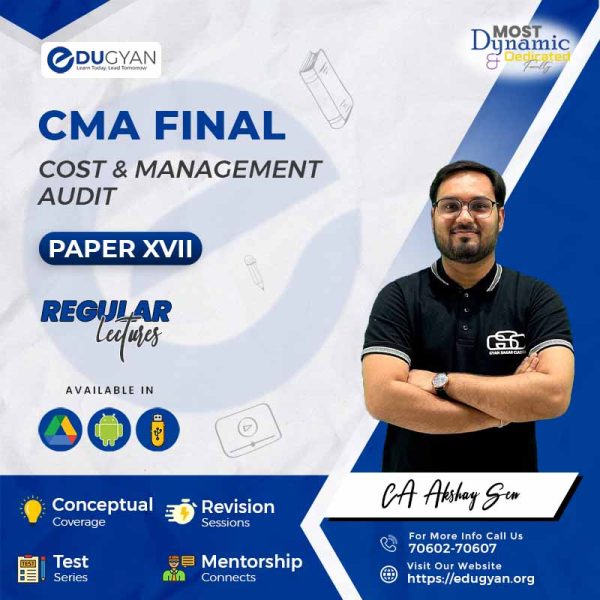 CMA Final Cost And Management Audit (CMAD) By CMA Akshay Sen (2022 Syllabus)