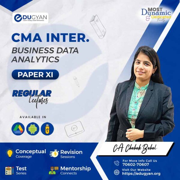 CMA Inter Business Data Analytics (BDA) By CA Chahak Bahal (2022 Syllabus)