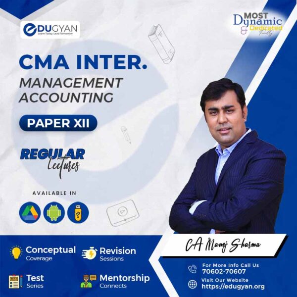 CMA Inter Management Accounting By CA Manoj Sharma (New Syllabus)