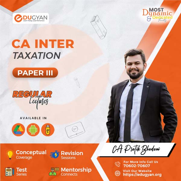 CA Inter Income Tax By CA Pratik Bhadani