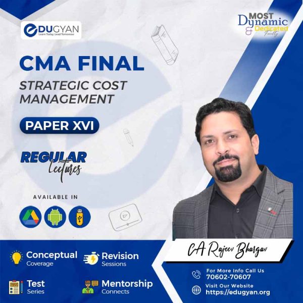 CMA Final Strategic Cost Management (SCM) By CA Rajeev Bhargav
