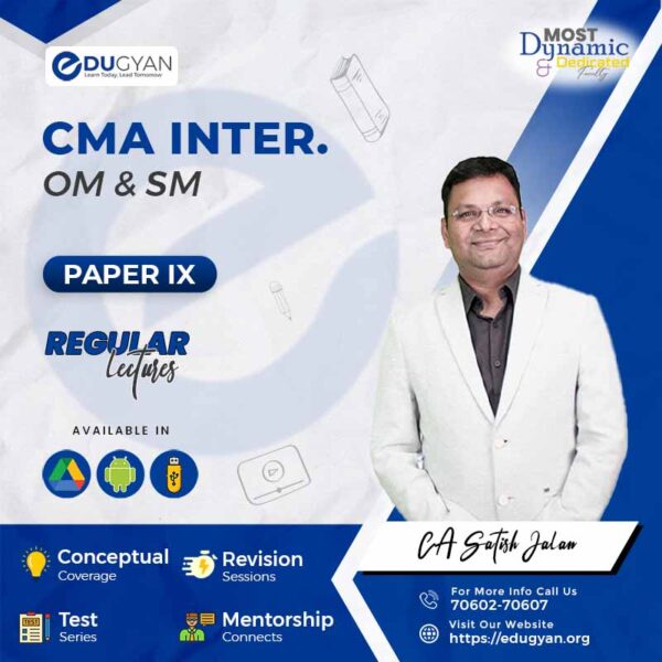 CMA Inter OM & SM By CA Satish Jalan & CA Satish Sureka (2022 Syllabus)