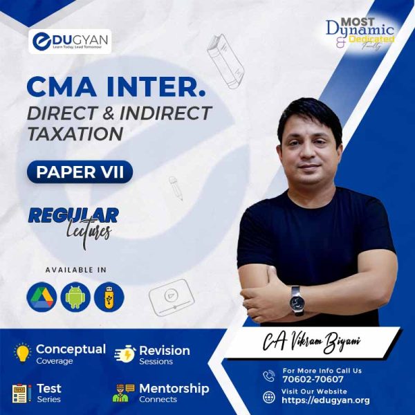 CMA Inter Direct & Indirect Taxation By CA Pratik Neve & CA Vikram Biyani (New Syllabus)