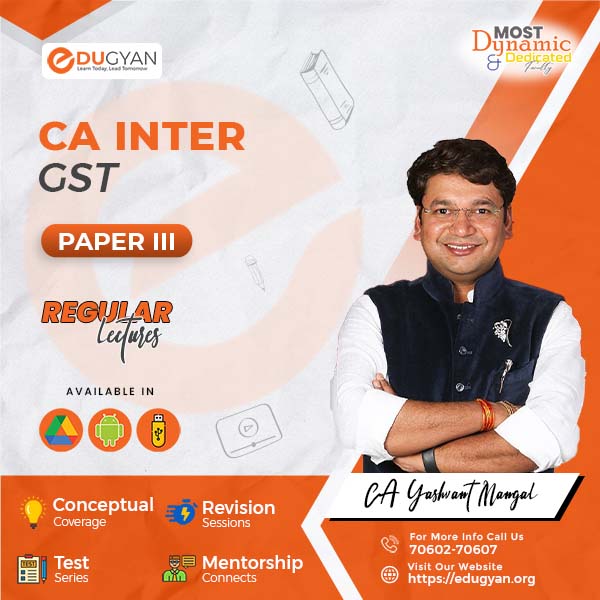 CA Inter GST By CA Yashvant Mangal
