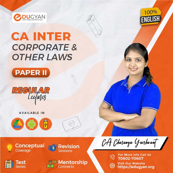 CA Inter Corporate Other Law By CS Charanya Yeshwant