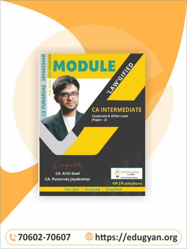 CA Inter Law Module Book By CA Punarvas Jayakumar (New Syllabus)