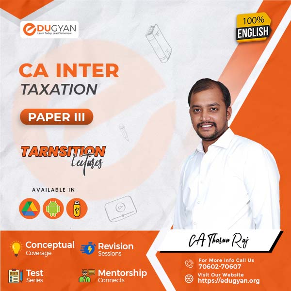 CA Inter Taxation (Income Tax+GST) By CA Pratik Bhadani & CA Tharun Raj (New Syllabus) (English)