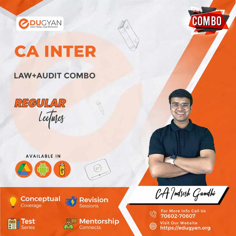 CA Inter Law & Audit Combo CA Indresh Gandhi (New Syllabus)