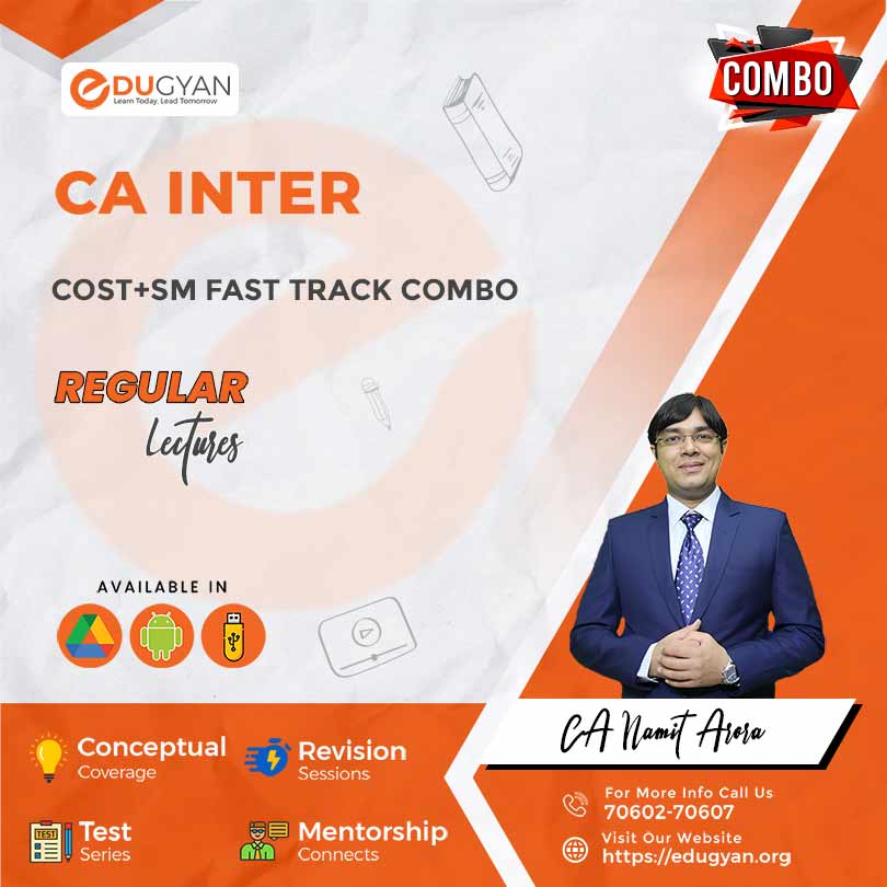 CA Inter Cost & Strategic Management (SM) Fast Track Combo By CA Namit Arora (New Syllabus)