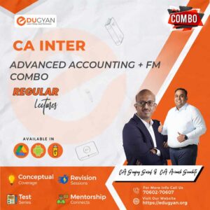CA Inter Advanced Accounting + FM Combo By CA Sanjay Saraf & CA Avinash Sancheti (New Syllabus)