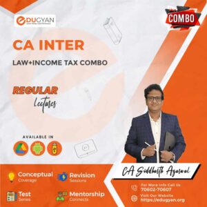 CA Inter Law & Income Tax Combo By CA Siddharth Agarwal (New Syllabus)