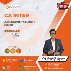 CA Inter Law, Income Tax & Auidt Combo By CA Siddharth Agarwal (New Syllabus)