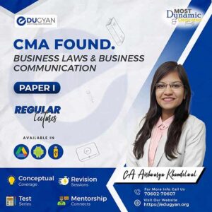CMA Foundation Fundamentals of Business Laws & Business Communication By CA Aishwarya Khandelwal