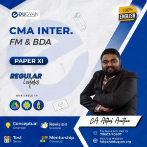 CMA Inter Financial Management & Business Data Analytics (FM-BDA) By CMA Md. Asthaf Anathan (English) (2022 Syllabus)