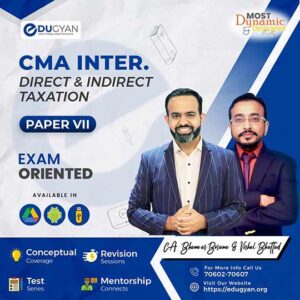CMA Inter Taxation (DT & IDT) By CA Bhanwar Borana & CA Vishal Bhattad