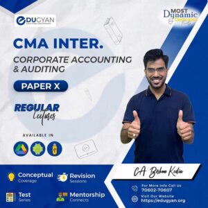 CMA Inter Corporate Accounts & Audit By CA Bishnu Kedia (New Syllabus)