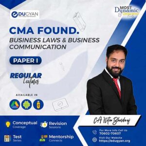 CMA Foundation Fundamentals of Business Laws & Business Communication By Prof Nitin Bhardwaj (2022 Syllabus)