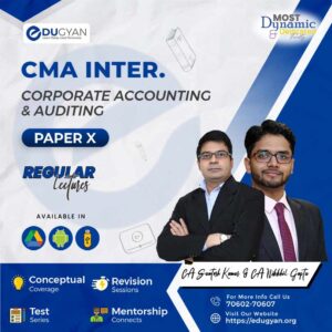 CMA Inter Corporate Accounting & Auditing By CA Santosh Kumar & CA CS CMA Nikkhil Gupta