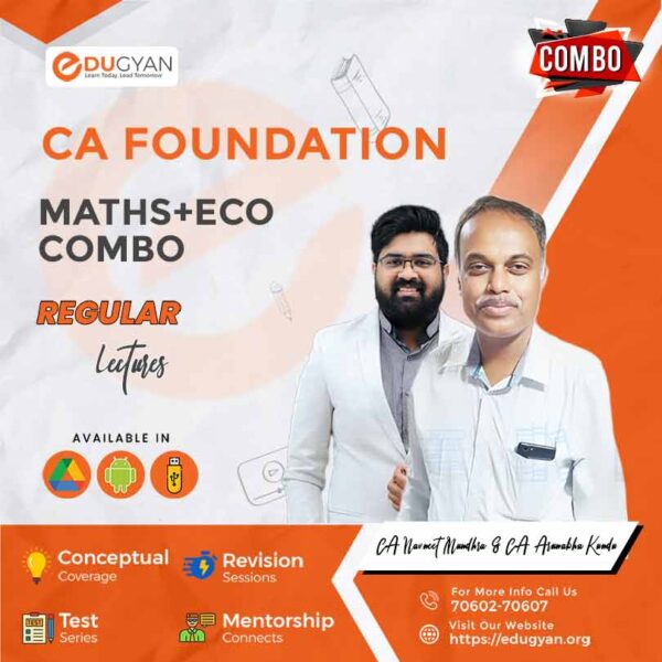 CA Foundation Maths & Eco Combo By CA Navneet Mundhra & CA Kundu Sir (New Syllabus)
