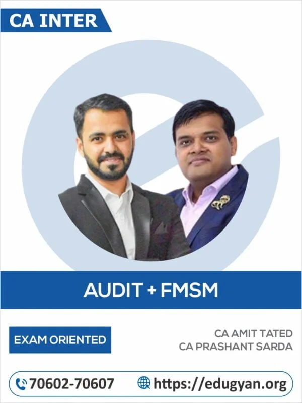 CA Inter Audit, FM-SM Exam-Oriented Combo By CA Amit Tated & CA Prashant Sarda